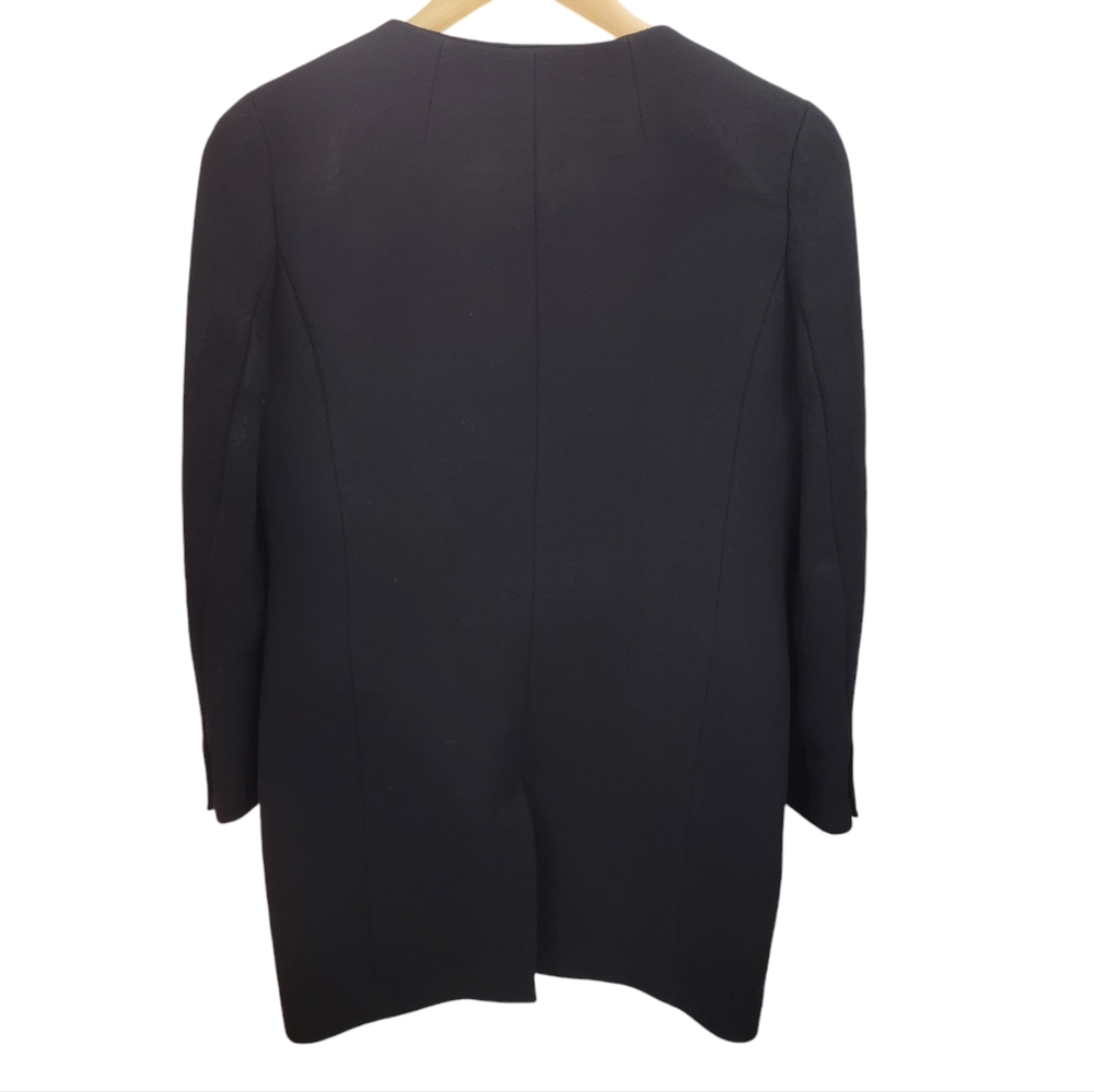 J.Crew Lady’s Symphony Top Coat Black Italian Double-Cloth Wool Blend Si… - Picture 4 of 16